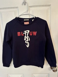 AMS Blauw Scotch Soda Kids Girls Sweatshirt Blue Pullover 10/140 - Picture 1 of 9