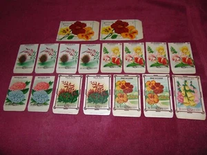 LOT OF 17 ORIGINAL VINTAGE CIRCA 1915 "BURT'S SEEDS FOR QUALITY" EMPTY PACKETS - Picture 1 of 6