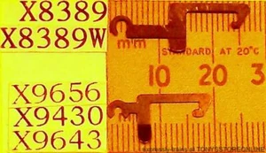 hornby oo spares x9643w/x9430w/x9656w 1x pack10 short type w'th'd coupling hooks - Picture 1 of 1