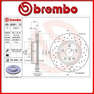 09.9581.1X#10 DISCO FRENO ANTERIORE SPORTIVO BREMBO XTRA BMW X3 (E83) 3.0 i xDri - Foto 1 di 1