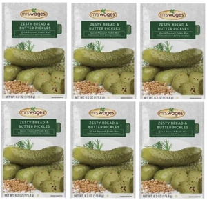 (6) Mrs Wages W659-J6425 6.2 oz Zesty Bread N' Butter Pickle Mix Seasoning - Picture 1 of 8