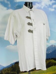 Gr.41 IMPERIAL leichtes Hemd mit tollem Knopfbesatz Leinen-Trachtenhemd TB269