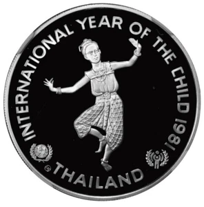 THAILAND 200 Baht 1981 Silver NGC PF68 UC 'International Year of the Child' - Picture 1 of 3