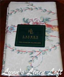 RALPH LAUREN Villandry Floral STANDARD PILLOWCASES NEW RARE - Picture 1 of 2
