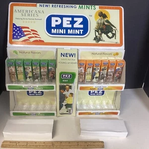 RETIRED PEZ MINI MINTS Candy Set + Store Display Norman Rockwell Sealed No Feet - Imagen 1 de 15