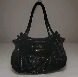 Black Kathy Van Zeeland Handbag With Purple Lining- See Photos For Lining Damage - Picture 1 of 17