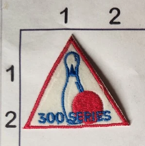 300 SERIES Patch Vintage Triangle Embroidered Bowling Iron-On - Picture 1 of 1