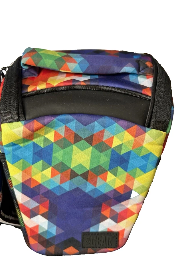 Bolsa estojo portátil para câmera DSLR com acessibilidade de carregamento superior e estilingue de ombro - Imagem 1 de 4