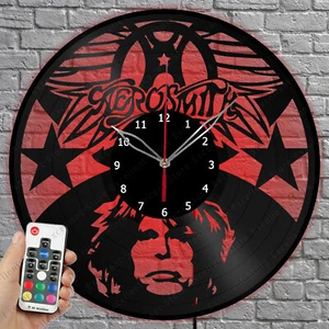 LED Vinyl Uhr Aerosmith LED Licht Vinyl Schallplatte Wanduhr Wohndeko 1012 - Bild 1 von 11