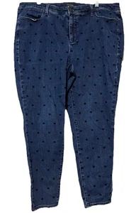 Jeans Talbots Mujer 20W Jeggings Azul Mariposa Bordado Elástico - Imagen 1 de 12