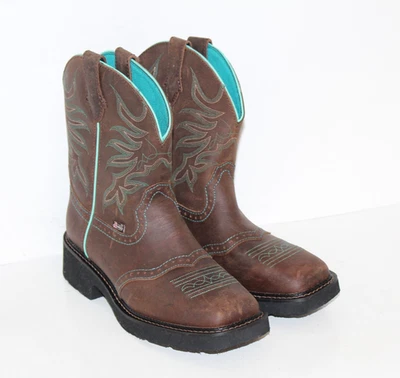 Justin Gypsy Boots GY9624 Women's Brown Leather Western Cowgirl Sz 10 B - Image 1 of 4