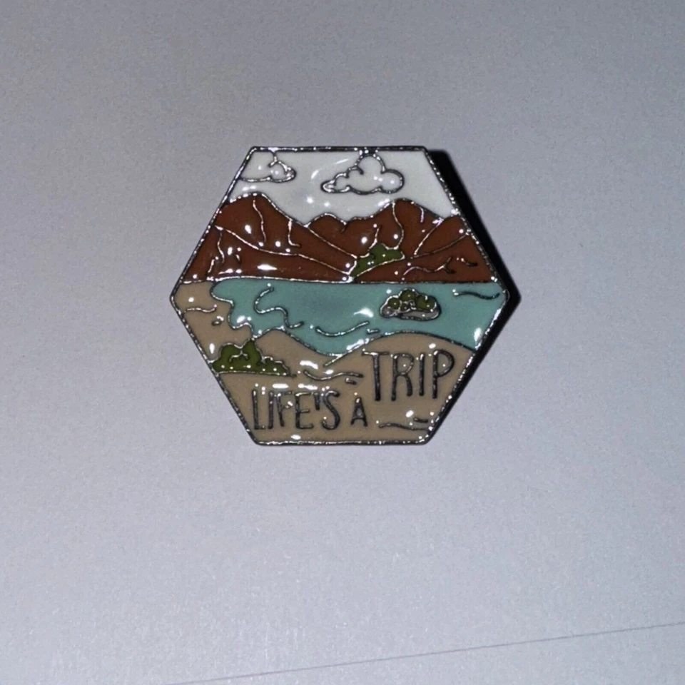 Life’s A Trip Beach Mountains Vacation Pin Brooch - Image 1 of 1