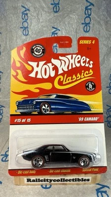 Chevy Camaro Spectraflame 2008 Hot Wheels Classics Series 4 1969 negro Foto 1 de 4