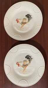2 Lenox Butlers Speisekammer Goldener Hahn Akzent Teller - Bild 1 von 6