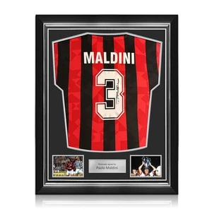 Paolo Maldini signiertes AC Mailand 1994 Heim Fußballtrikot. Superior Rahmen - Bild 1 von 5