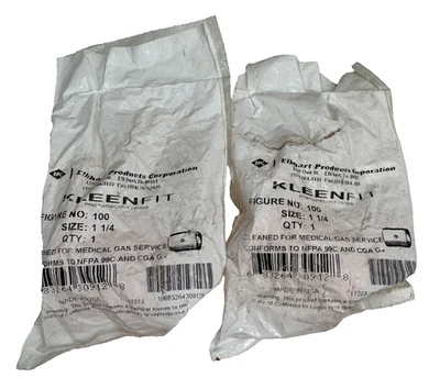 (2) EPC KLEENFIT Fig: 100 Coupling 1-1/4" CTS Solder Joint Copper Sweat Fitting - Image 1 of 4