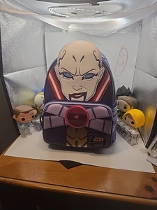 LOUNGEFLY MINI BACKPACK  STAR WARS ASAJJ VENTRESS 2022 FALL CONVENTION... - Picture 1 of 8