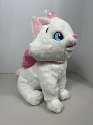 Disney Store Aristocats Marie Gatito Blanco Sentado Gato 12” Peluche Rosa Arco Suave Foto 1 de 4