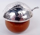 Buccellati Murano Jam Jar Pot Figural Mushroom Italian Sterling Silver Glass
