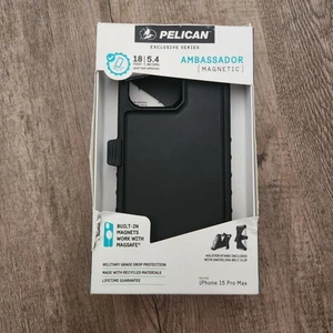 Pelican Ambassador Case for MagSafe for Apple iPhone 15 Pro Max - Shield Black - Picture 1 of 3