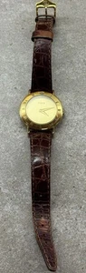 Vintage Gucci 3000.2.L Gold Brown Dial Quartz Damenuhr gebraucht ohne Batterie - Bild 1 von 9