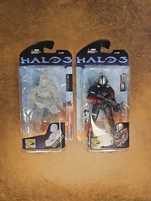 McFarlane Halo 3 SDCC Spartan Soldier Camo & EVA Hellspartan 2008 Comic Con Raro - Imagem 1 de 4