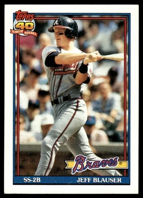 1991 TOPPS JEFF BLAUSER #623 ATLANTA BRAVES 3617 - Изображение 1 из 2