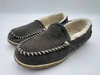 Minnetonka Tempe Moc Gray Slippers Soles Moccasin 40125 Cabin Size 11W Non Slip - Image 1 of 4