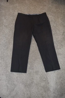 Pantalones de vestir Nautica talla 40x30 gris oscuro pata de gallo mezcla plana de lana Foto 1 de 4