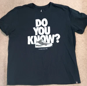Nike Air Jordan Hombres 2XL XXL Camiseta Camiseta Negra Jumpman Do You Know - Imagen 1 de 4