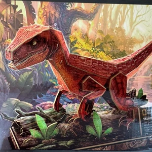 National Geographic Velociraptor Dinosaur 3D Puzzle 63 Piece Brand New Fast Ship - Picture 1 of 9