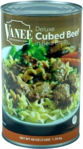 Vanee Foods 100% Domestic, Trimmed & Diced Beef Cooked In Broth (48 OZ, 6 Packs) - Picture 1 of 1