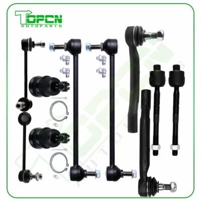 For Acura MDX & Honda Pilot Suspension 10x Front Ball Joints Sway Bars Tie Rods Foto 1 de 4