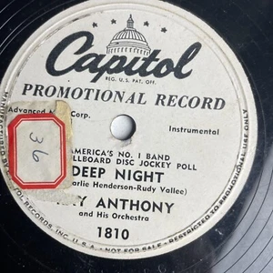 10" 78 RPM-Ray Anthony-With All My Heart and Soul/Deep Night/Capitol 1810 Promo - Bild 1 von 4