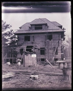 (1) NEGATIVO DE CRISTAL ANTIGUO DE FINALES DE 1800, PRINCIPIOS DE 1900, CASA, NUEVA JERSEY EN LETRERO-2 - Imagen 1 de 2