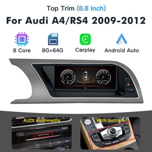 8.8" Android Car GPS Navi Stereo Radio Screen For AUDI A4 S4 A5 Wifi CarPlay - Picture 1 of 13