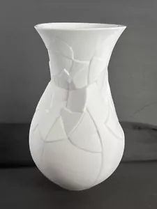 Rosenthal Dror Benshetrit Surreal Cracked Porcelain Phases Vase Matte White LG - Picture 1 of 9