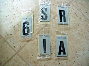 Pegatinas reflectantes Hillman A, S, I, R, #6, 6 pegatinas de cada una 2" negras - Imagen 1 de 8