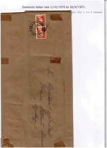 1 cubierta comercial tarifa de carta nacional 12c 1 a 2 oz 1/10/1970 a 30/9/1971 - Imagen 1 de 1