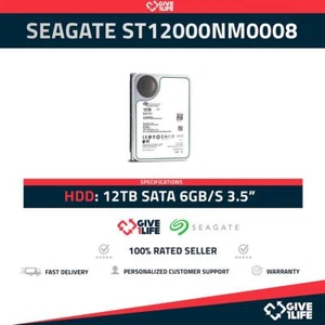 SEAGATE ST12000NM0008 HDD 12TB SATA 6GB/s 3.5" 7.2K RPM - Bild 1 von 6