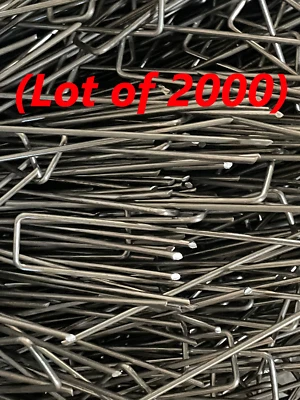 Скобы 6 x 1 x 6 дюймов ландшафтный сад и газон, квадратные металлические булавки (коробка 2000 шт.) - Изображение 1 из 4