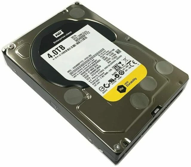 Western Digital WD4000FYYZ RE 4TB 7200 RPM 64MB Cache SATA 6Gb/s 3.5" Hard Drive