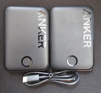 Lot of 2 Anker MagGo 5K Wireless Portable Charger with Stand Power Bank A1618 - Image 1 of 4