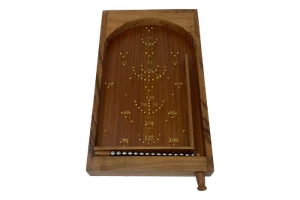 Grande Bagatelle Tavolo Top Legno Gioco Pinball Ottone Retro Art Decorazione Vintage Fash - Foto 1 di 8