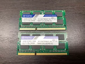Timetec 8GB KIT(2x4GB) DDR3 1066MHz PC3-8500 Non-ECC Unbuffered 1.5V CL7 New - Picture 1 of 1