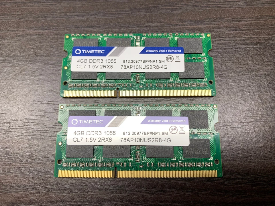 Timetec 8GB KIT(2x4GB) DDR3 1066MHz PC3-8500 Non-ECC Unbuffered 1.5V CL7  New - Image 1 of 1