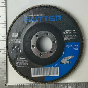 20 Each Butter™/VSM™ ZK60 4-1/2"x7/8" 60 Grit Type 27 Zirconia Flap Disc - Picture 1 of 5