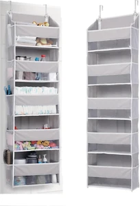 1 Pack over Door Organizer with 5 Large Pockets 10 Mesh Side Pockets, 44 Lbs Wei - Picture 1 of 12