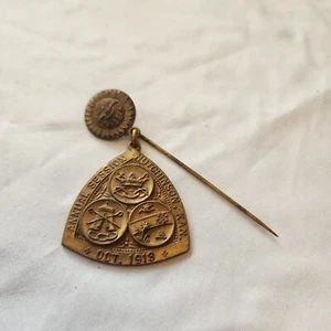 hutchinson kansas freemason annual meeting medal Lapel Pin 1913 - Picture 1 of 3