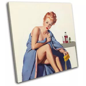 Poster ragazza vintage sexy retrò pin-up SINGOLA TELA WALL ART quadro stampa - Foto 1 di 1